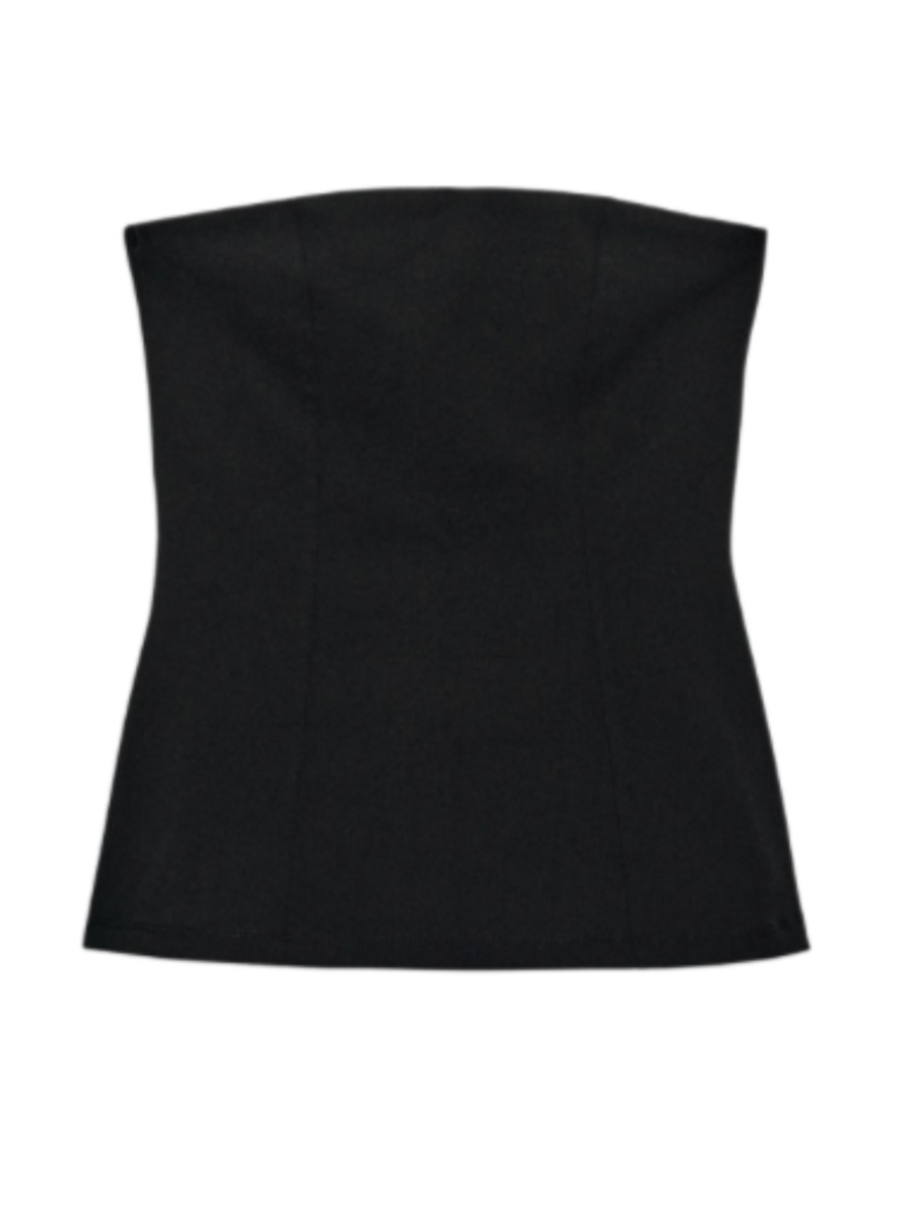Zara Black Strapless Flared Hip Tube Top